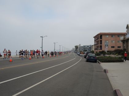 Running along the Esplanade in Redondo Beach. Summer morning are usually like this due to the "marine layer."