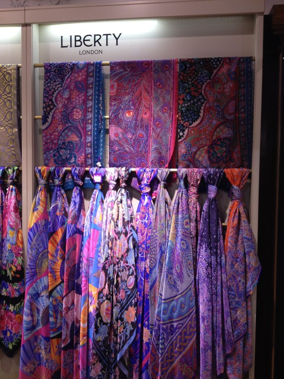 Scarves at Liberty London.