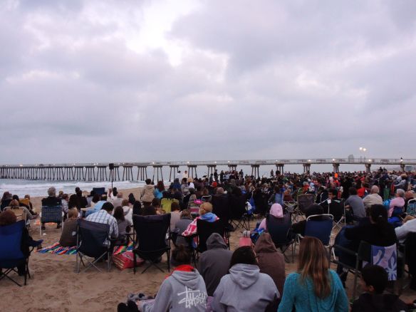 By the end of the mass, it was almost completely daylight (though still overcast - typical for southern California in the Spring and early Summer).