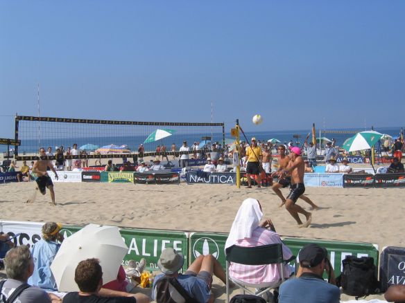 Karch Kiraly and Larry Witt play during the 2006 MB Open.