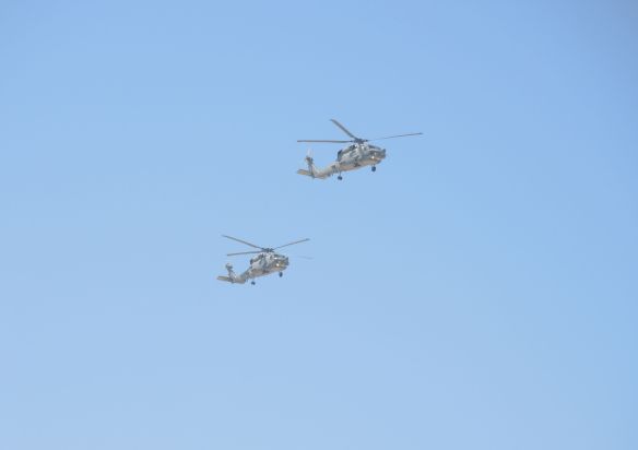 Naval seahawk helicopters at Coronado Speed Festival