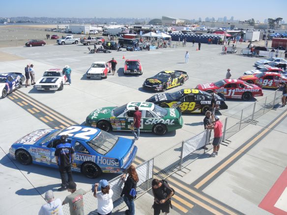 Sportscar Vintage Racing Association Group 10 cars on the grid at Coronado Speed Festival