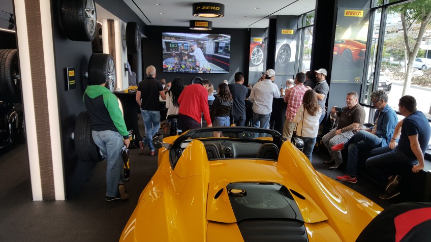 LA F1 Fans at Pirelli P Zero World to watch Formula 1