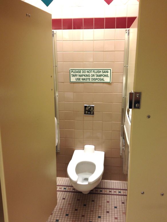 COS Colorado Springs airport bathroom stall