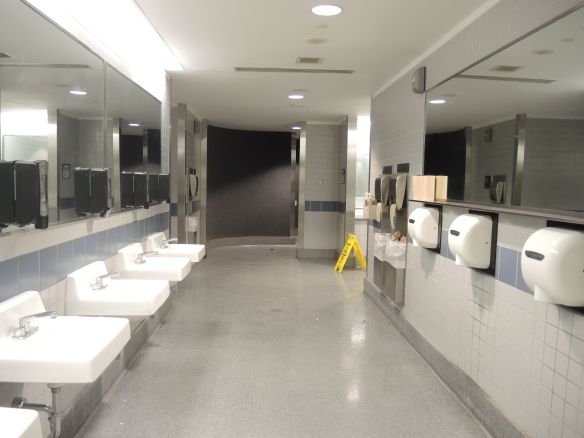 DEN Denver airport bathroom sinks and hand dryers