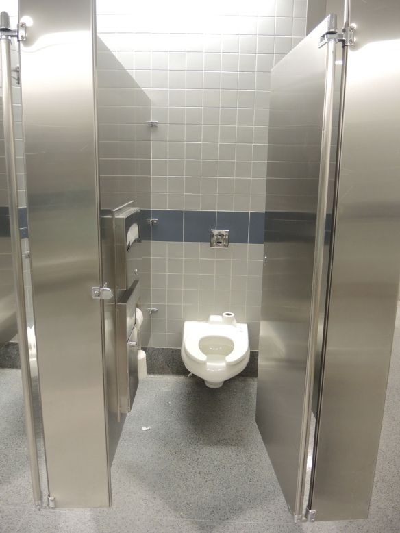 DEN bathroom individual stall at Denver airport