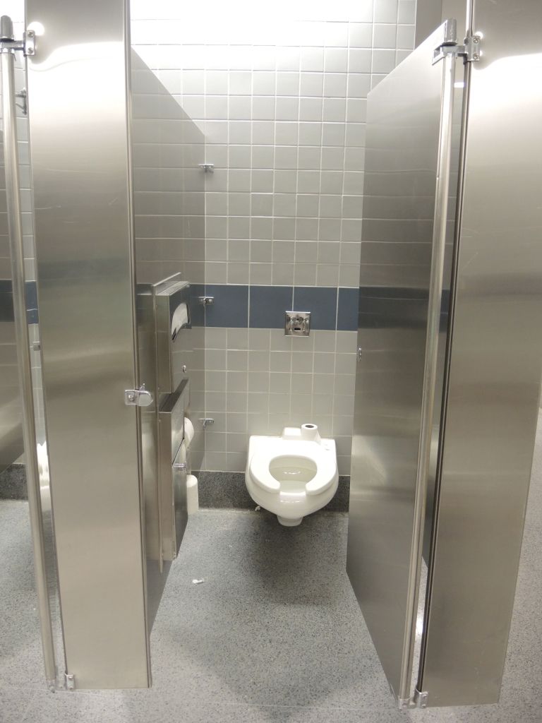DEN bathroom individual stall at Denver airport