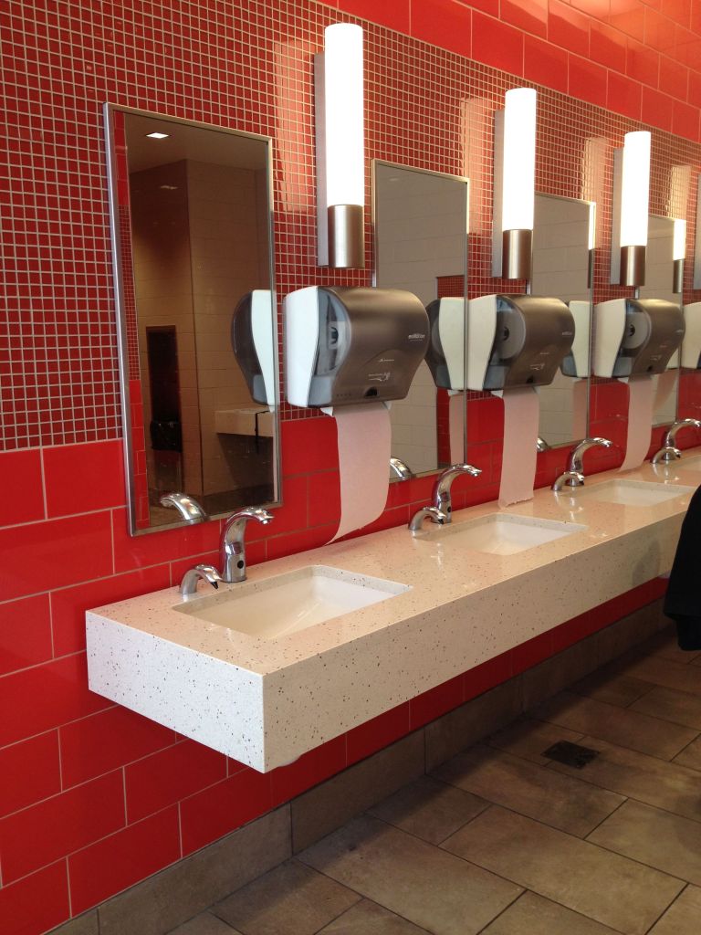 PHL Philadelphia airport bathroom sinks