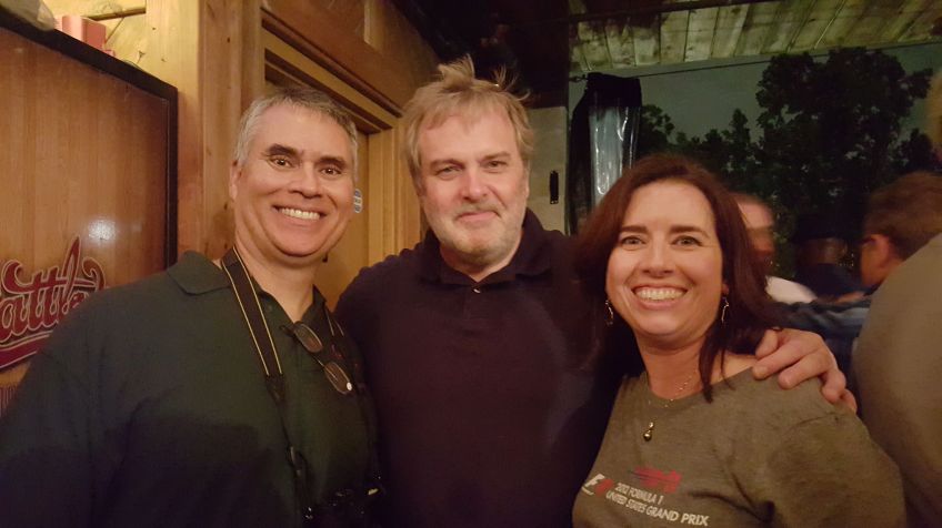 F1 on NBC Sports' Steve Matchett with me and Dave at the Rattle Inn in Austin