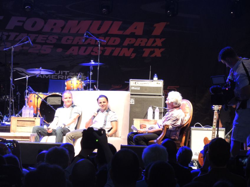 Valtterri Bottas and Felipe Massa interview at COTA Formula 1 Fan Fest Austin