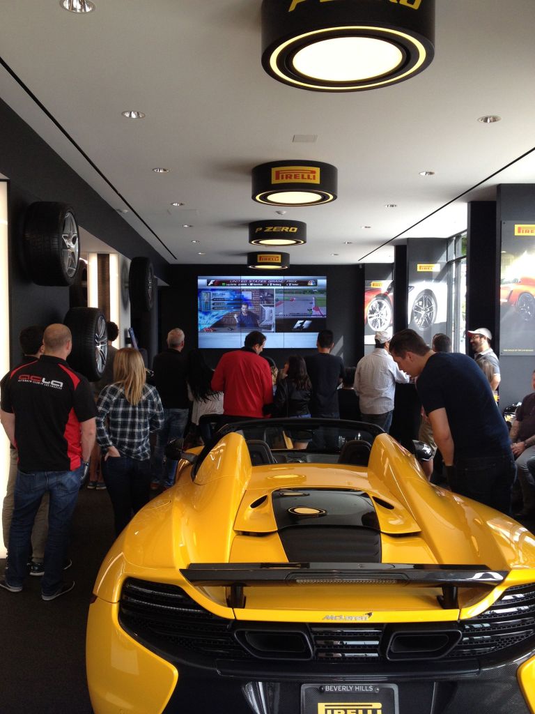 McLaren at Pirelli P Zero World for LA F1 fans viewing