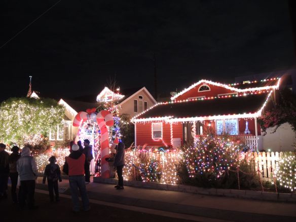 Candy Cane arch on Candy Cane Lane in El Segundo, California