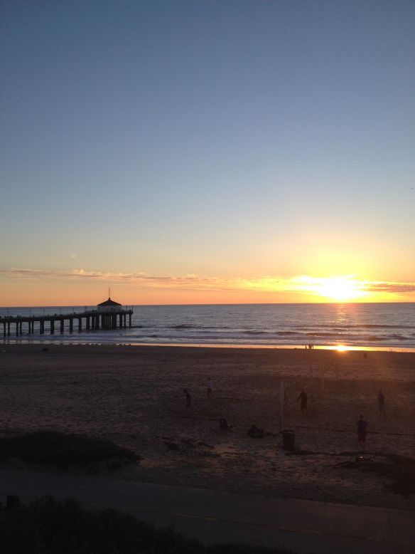 Beach Volleyball north of the Manhattan Beach Pier