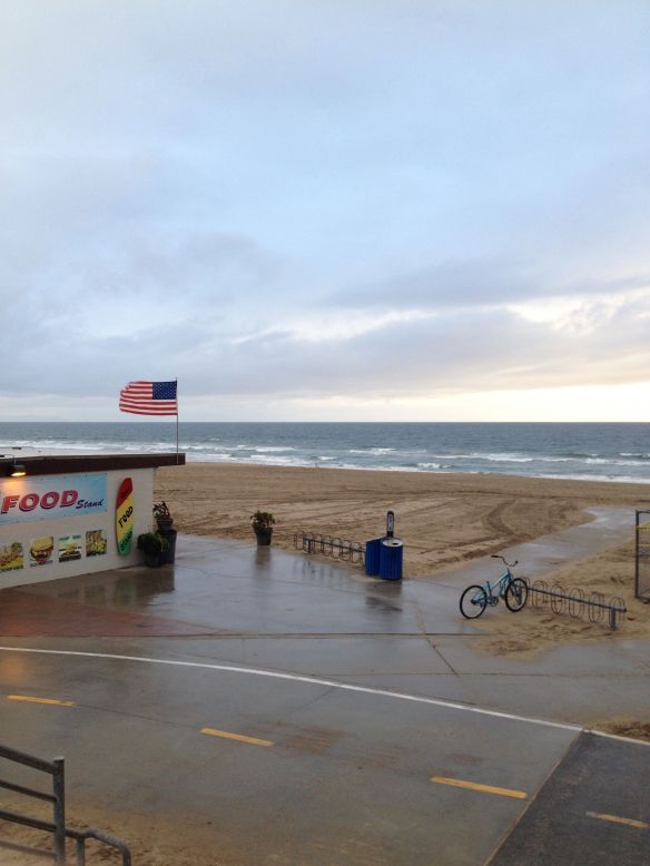 Snack shop on El Porto Beach in Manhattan Beach on New Year's Eve