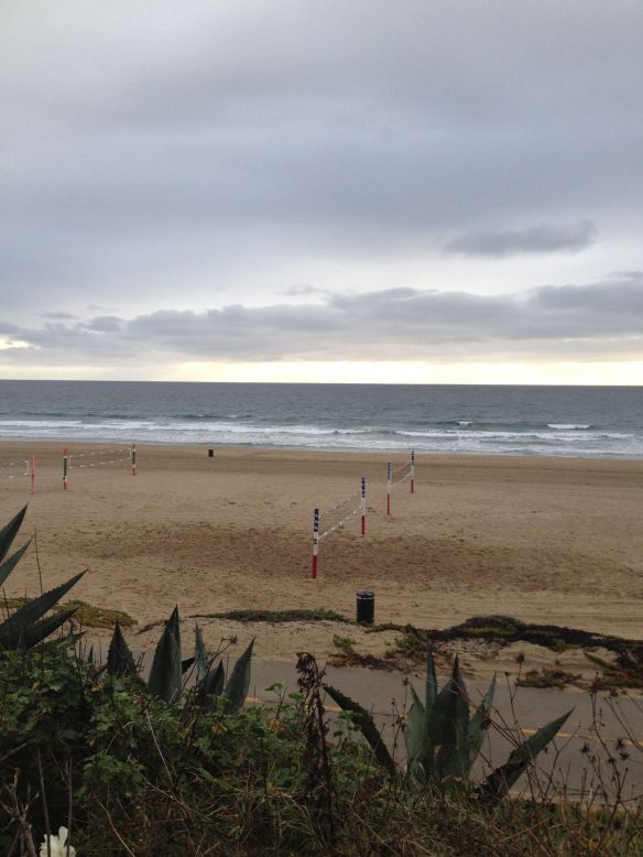 Wet and rainy Manhattan Beach