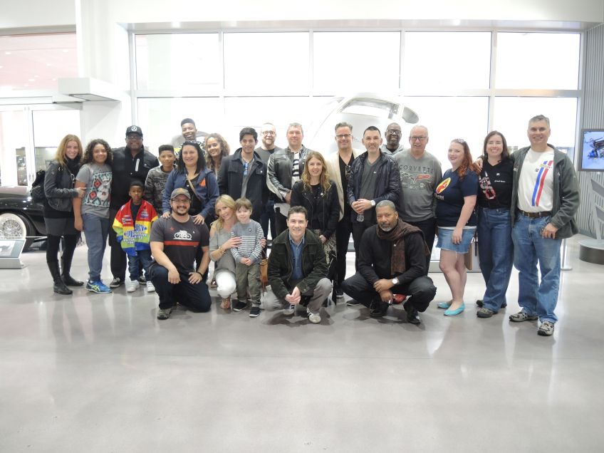 LA F1 Fans group photo before our Petersen Automotive Museum tour