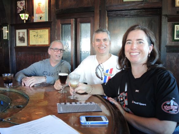 LA F1 fans enjoy Irish coffee at Tom Bergin's after a visit to the Petersen Automotive Musuem