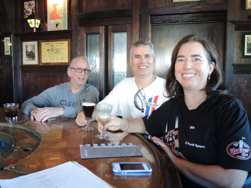 LA F1 fans enjoy Irish coffee at Tom Bergin's after a visit to the Petersen Automotive Musuem