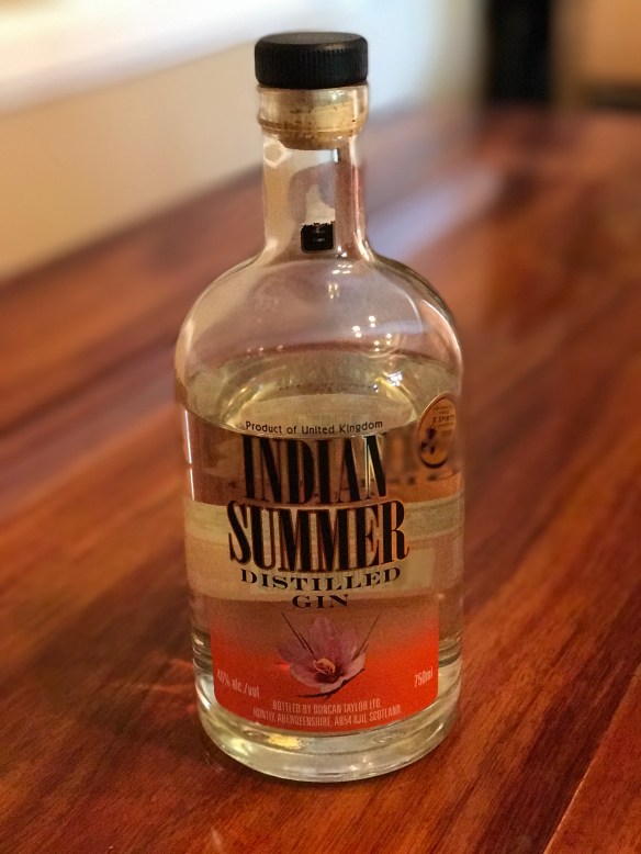 Indian Summer gin infused with saffron