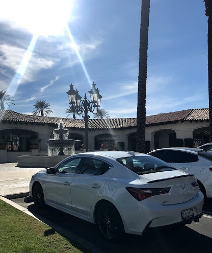 Acura ILX parked at IW Coffee in Indian Wells for A Girls Guide to Cars #drive2learn conference